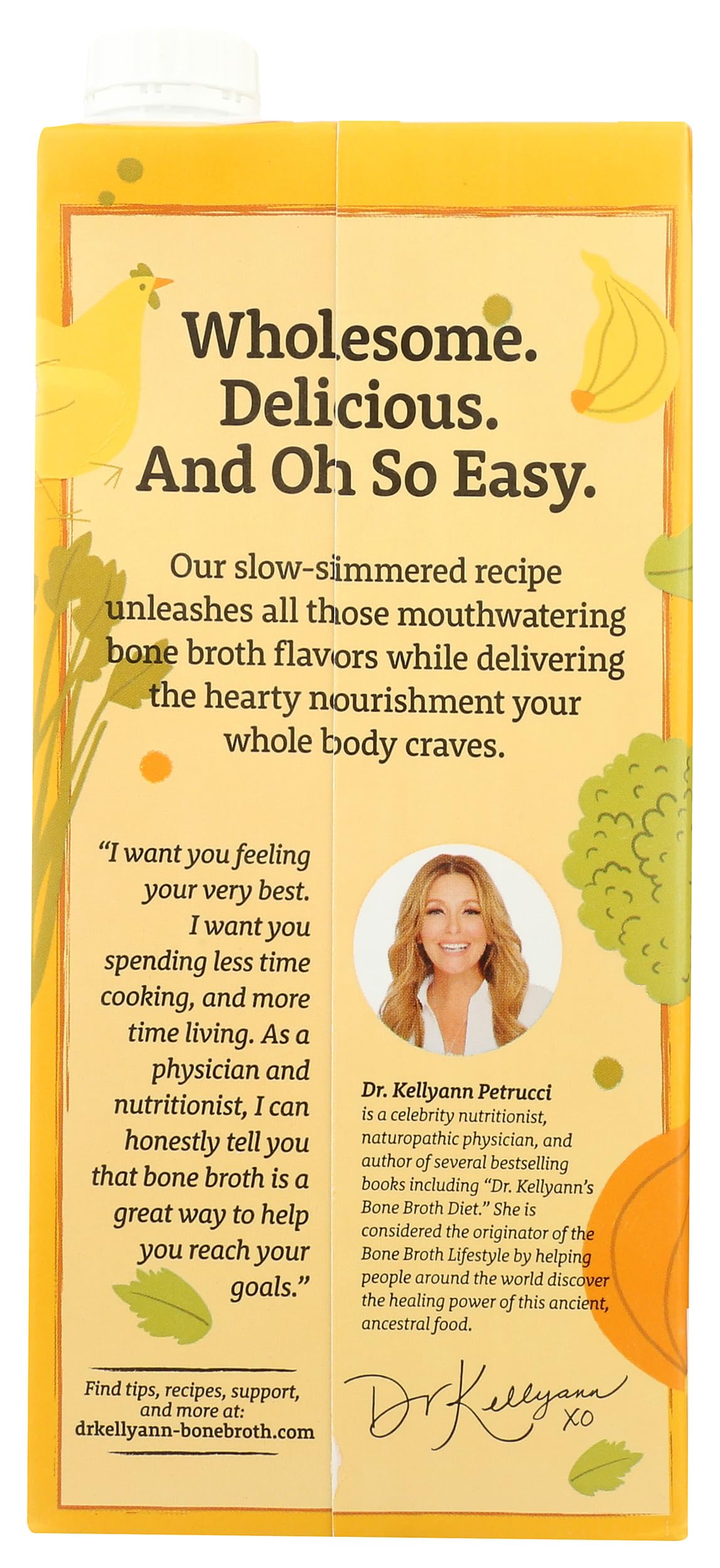 Pouring Dr. Kellyann Beef Bone Broth into mug for cozy sip