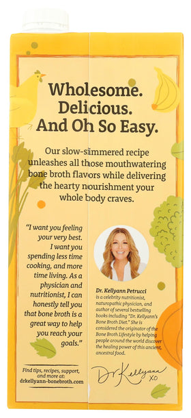 Pouring Dr. Kellyann Beef Bone Broth into mug for cozy sip