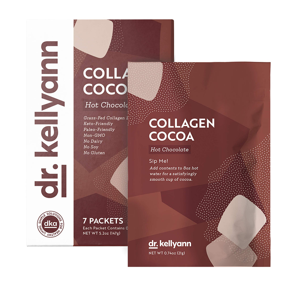 Dr. Kellyann coconut milk hot chocolate emphasizing dairy-free, creamy indulgence