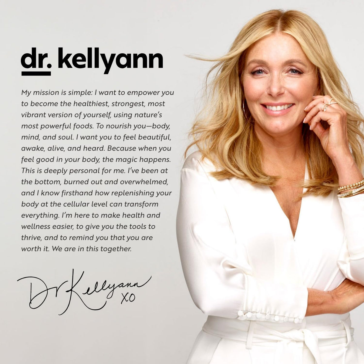Lifestyle moment with Dr. Kellyann – supports skin and joints