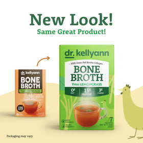 Dr. Kellyann broth cup with lemongrass aroma, hot and soothing