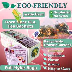 Box contents showing 15 tea bags per box