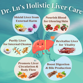 Dr. Lu's Happy Liver Tea steaming cup captures warm aroma and soothing flavor