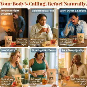 Dr. Lu herbal ingredients like maca and ginseng visible in blend.