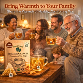 Dr. Lu cinnamon-ginger-turmeric cup offers inviting warmth and natural comfort.