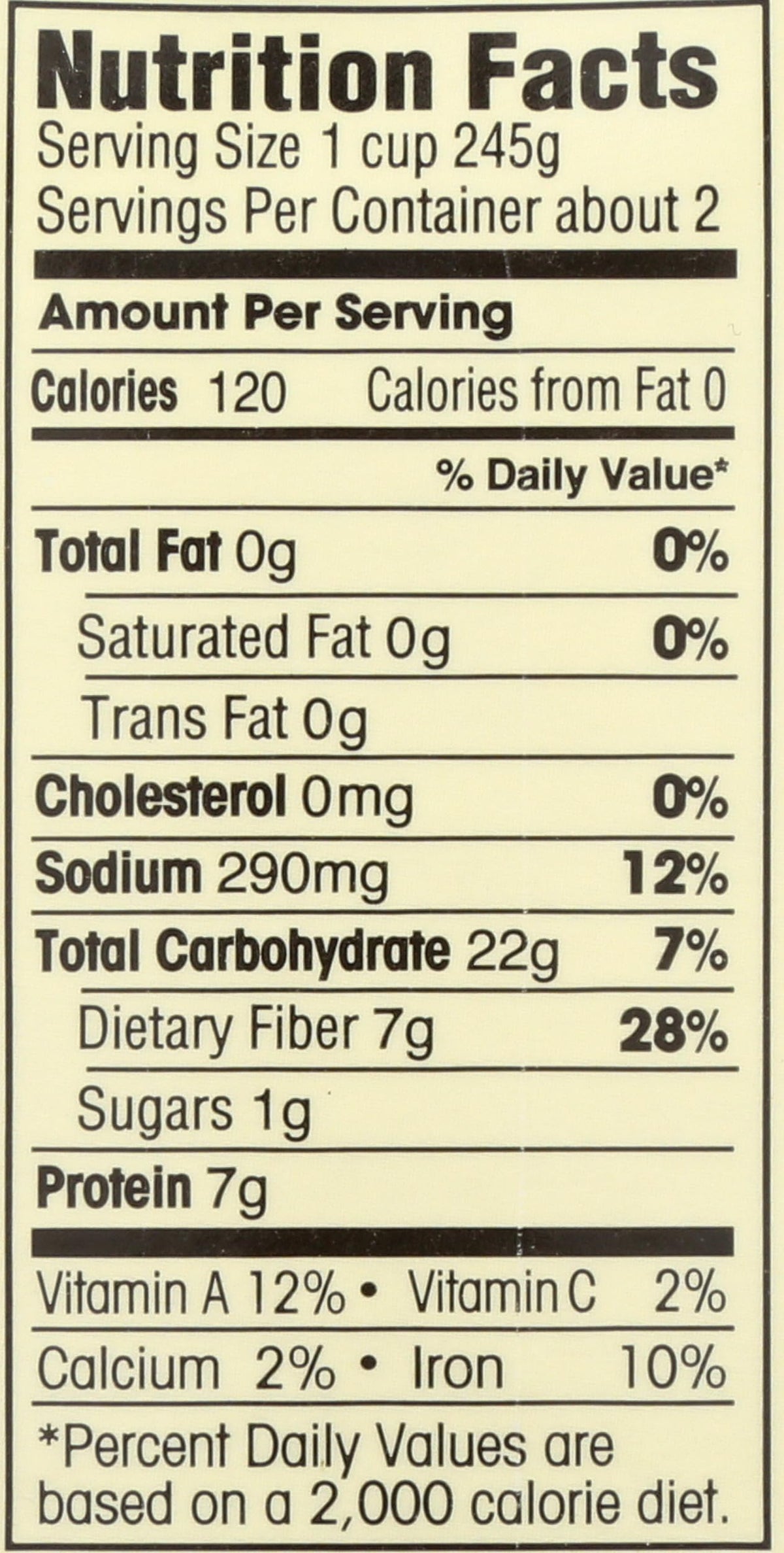 Dr McDougall's Right Foods organic split pea soup ingredients label highlights natural components
