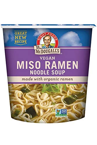 Dr. McDougall's Right Foods packaging, eco-friendly paper, supporting sustainable choices.
