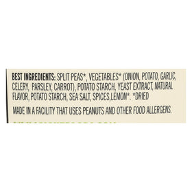 Dr. McDougall's Right Foods vegan split pea soup multi-pack front, convenient single-serve cups.
