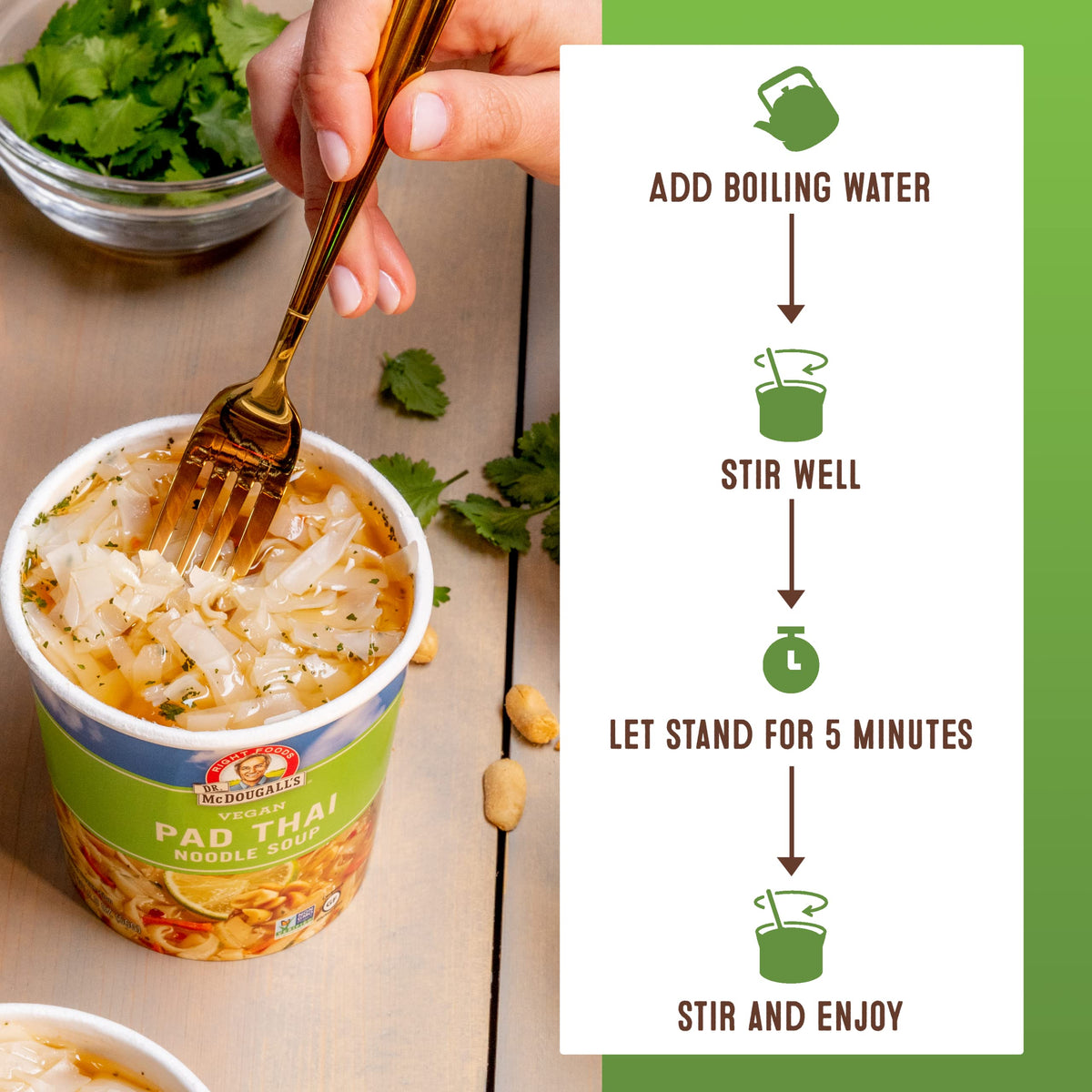 Dr. McDougall's vegan gluten-free claim highlights quick, dairy-free meals
