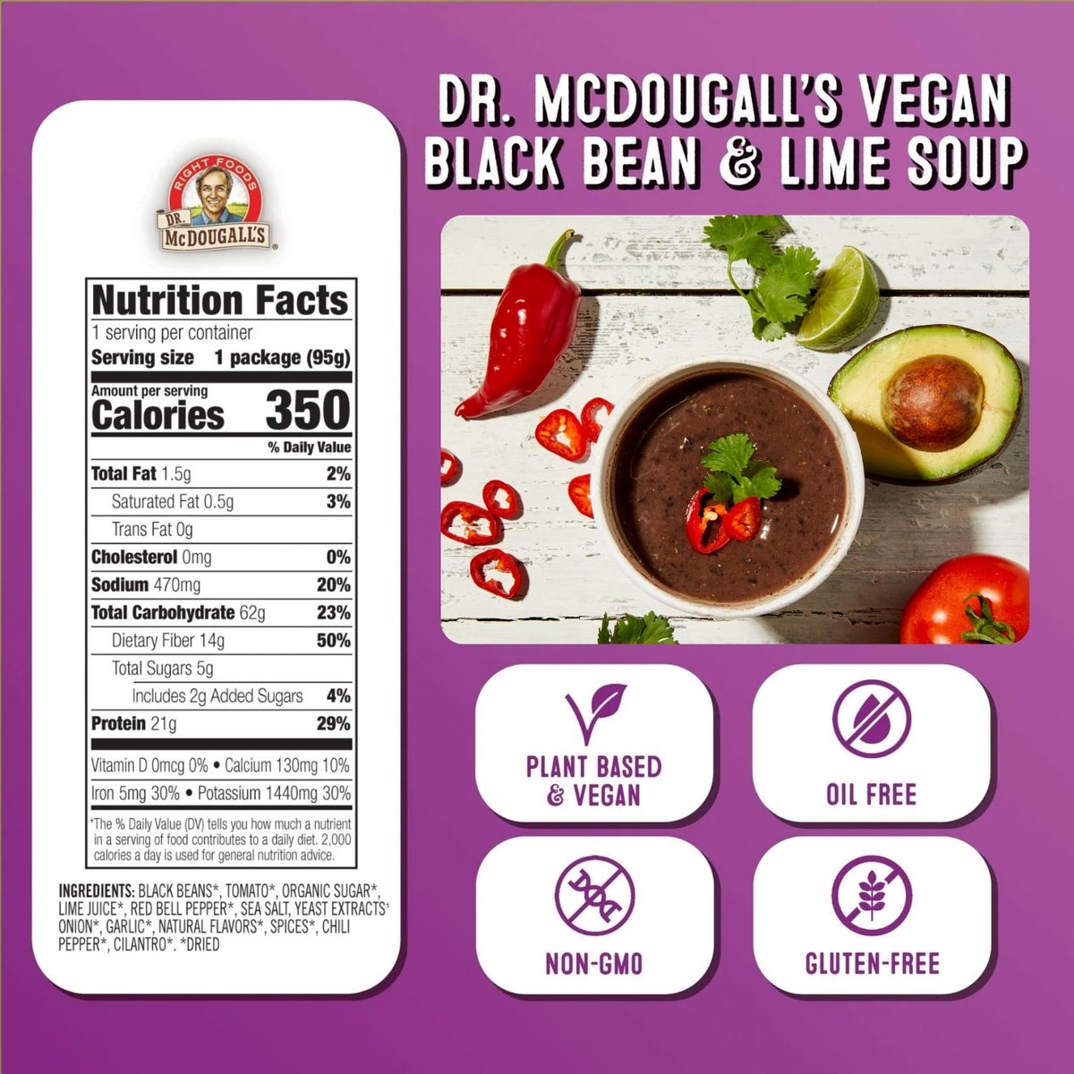 Dr. McDougall's vegan instant soup cup—gluten-free convenience for busy days.