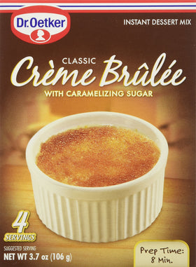 Dr. Oetker Creme Brulee pack of 12 boxes for quick entertaining dessert