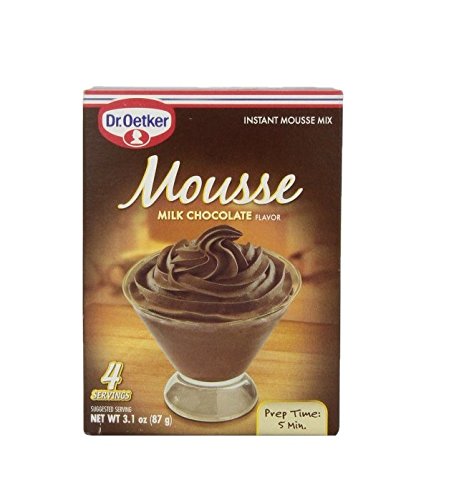 Dr. Oetker Milk Chocolate Mousse Mix pack, showcasing a creamy texture for a quick dessert
