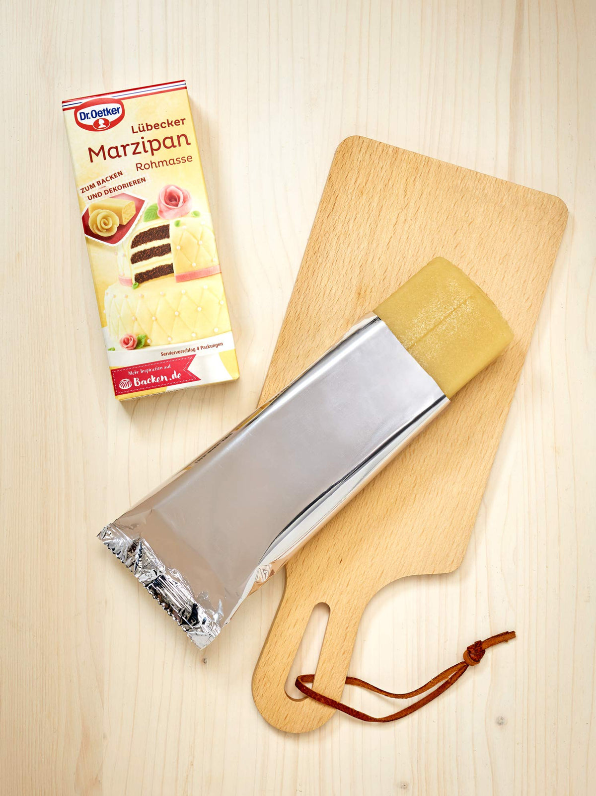 Dr. Oetker Raw Marzipan 200g log shape ready for shaping