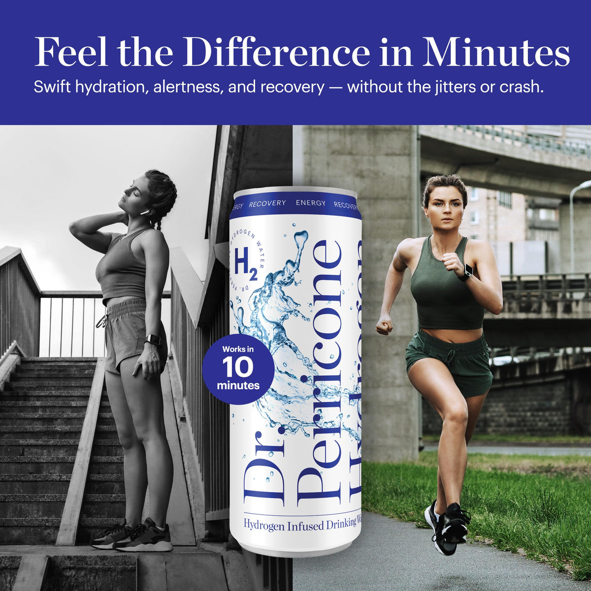 Dr. Perricone Hydrogen Water promotes skin and brain wellness during daily routines.