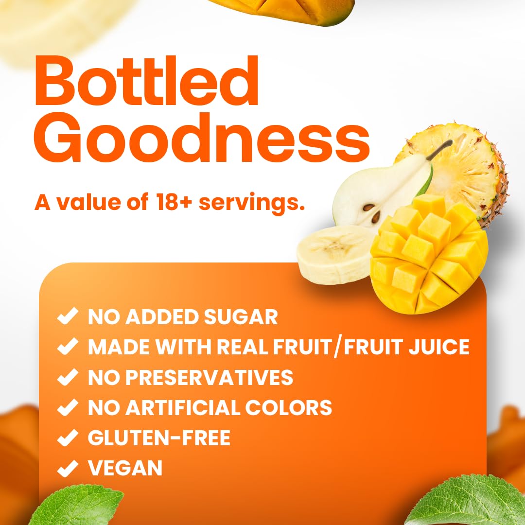 Dr. Smoothie 46oz bottle on shelf highlights value-packed smoothie concentrate.