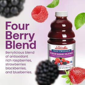 Close-up of berry medley: raspberries, strawberries, blackberries, blueberries