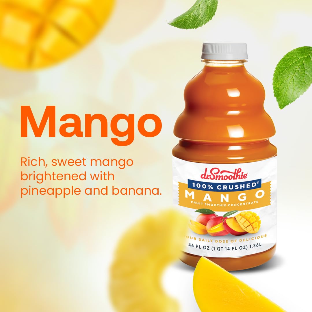 Dr. Smoothie clean-label, no added sugar close-up highlights wholesome ingredients.