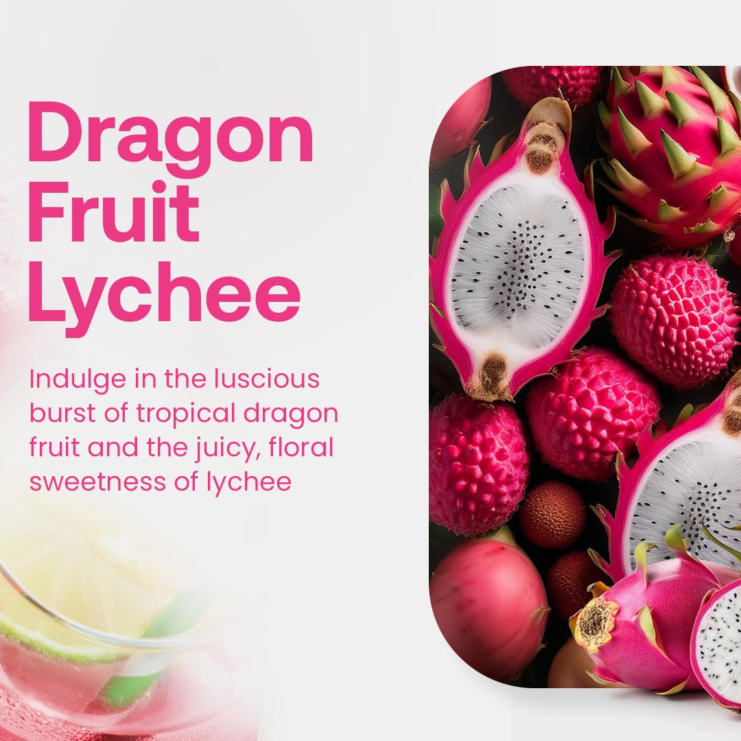 Dr. Smoothie Refreshers Dragon Fruit Lychee glass ready for tropical beverages