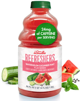 Dr. Smoothie Refreshers Watermelon Cucumber Mint bottle for natural energy from real fruit juice
