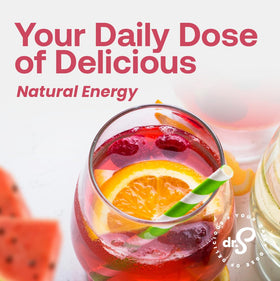 Dr. Smoothie Refreshers label highlighting real juice and clean ingredients