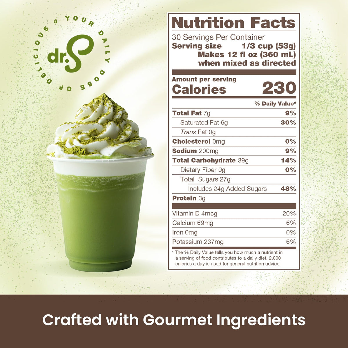Dr. Smoothie shelf-stable packaging on shelf emphasizing freshness