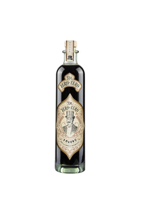Dr Zero Zero AmarNo bottle front view, elegant non-alcoholic amaro for after-dinner enjoyment.
