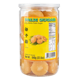 DragonDish palm sugar jar with golden hue for authentic Thai desserts.