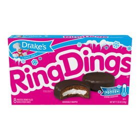 Drake's Ring Dings box ready for quick, indulgent snacks.