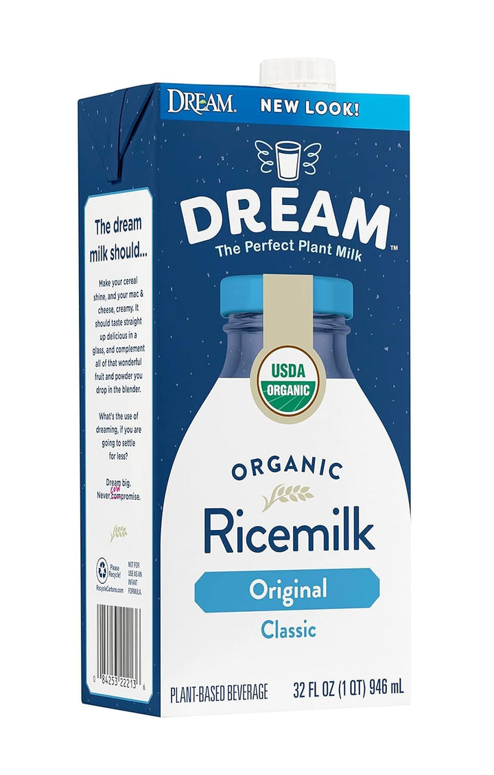 Dream Blends Rice Dream Classic Original six-pack box highlights lactose-free, plant-based beverage
