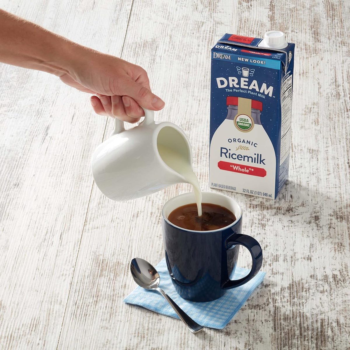 Dream Blends Rice Milk in cereal bowl emphasizes dairy-free breakfast versatility
