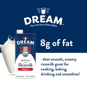 Dream Blends Rice Milk pack stack demonstrates value in a six-pack 32oz