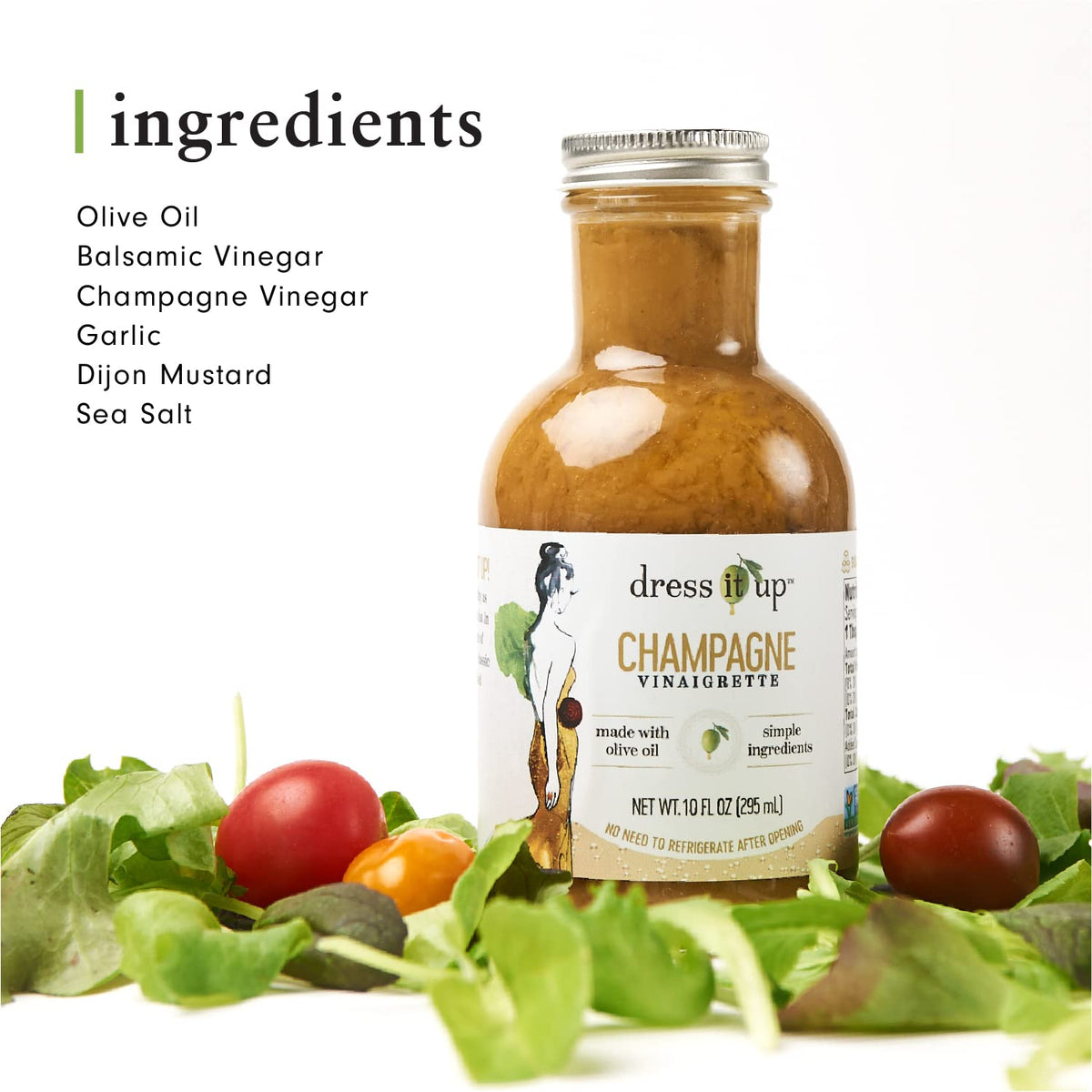 Dress It Up Champagne Vinaigrette glass pour delivers a crisp aroma ideal for fruit salads.
