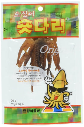 Dried Seafood Korean Dried Squid Legs packaging front for on-the-go snacking.