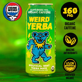 Drink Weird 12-pack shown for on-the-go energy