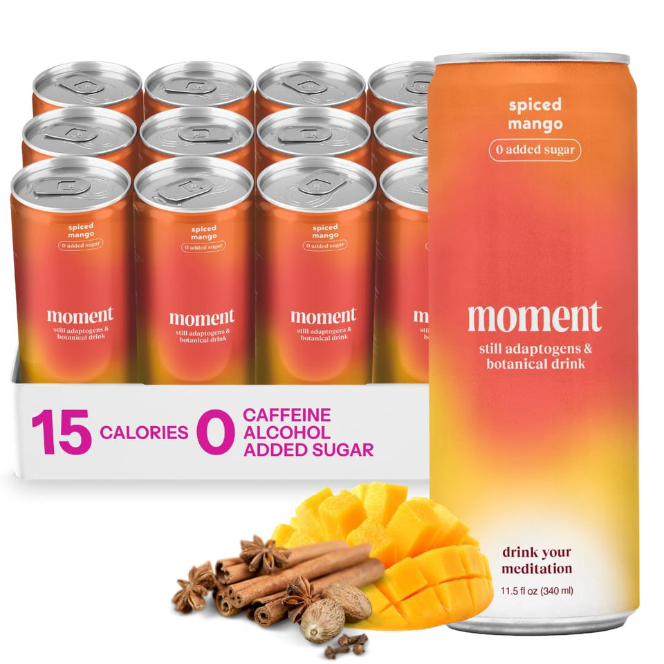 Drink Your Meditation Moment bottle pouring a calm, zero sugar drink