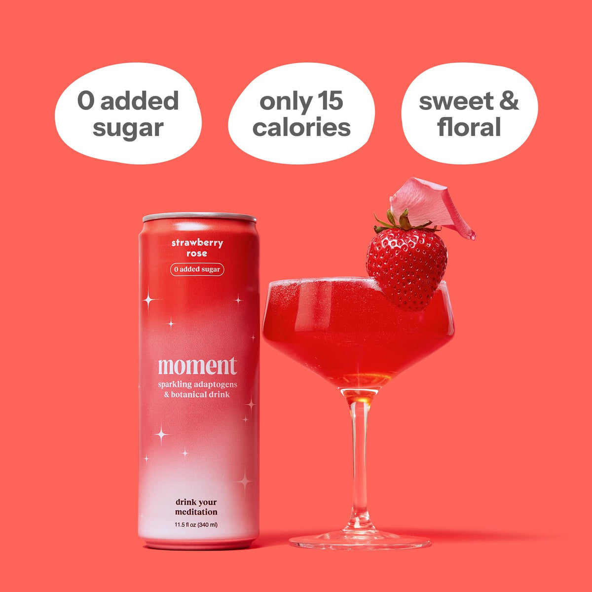 Drink Your Meditation Moment mango glow can showing real fruit flavor
