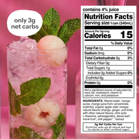 Hibiscus blossom with Moment Lychee Mojito vibe suggesting fruity depth.
