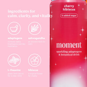 Moment hibiscus and cherry close-up, vibrant flavor without sugar