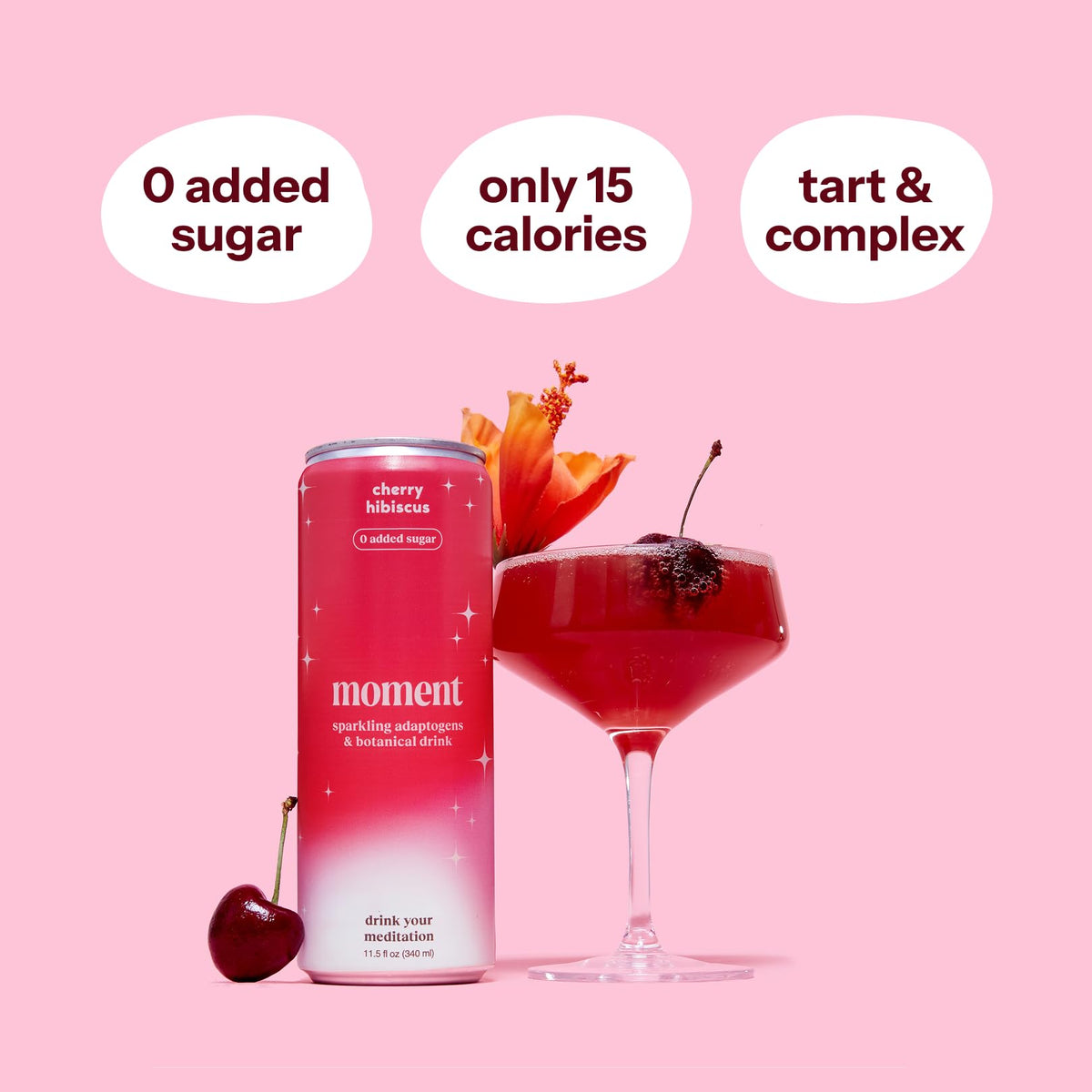 Moment Mocktails being poured, sparkling and caffeine-free for a refreshing break