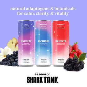 Moment variety pack showcasing three flavors for light, refreshing sipping.