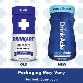 Pouring DrinkAde Boost into a glass to refresh after activity.