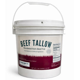 Drip Co Beef Tallow 7 lb bulk pail ready for versatile cooking.
