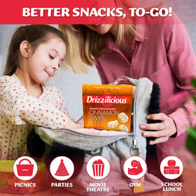 Drizzilicious Cinnamon Swirl mini rice cakes lunchbox idea