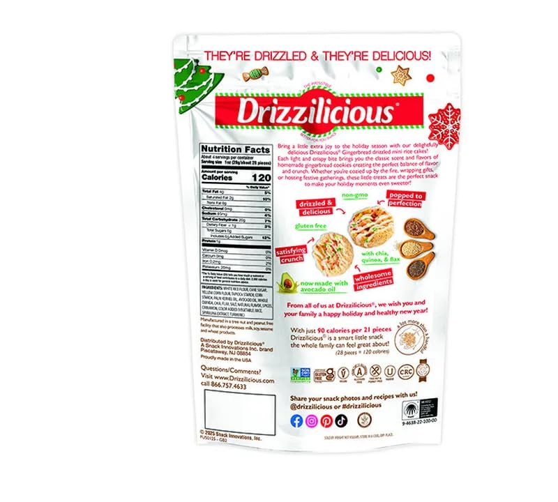 Close-up of Drizzilicious Gingerbread Bites texture highlighting crisp, spice-kissed bite.