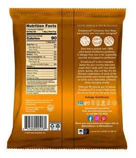 Drizzilicious Cinnamon Swirl allergen-free badge indicating safety.