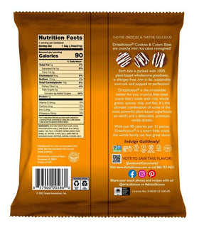 Retail display featuring Drizzilicious; cookies cream flavor appeals to adults and kids.