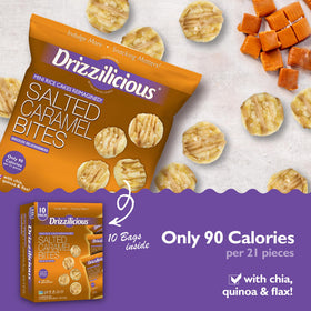 Drizzilicious Salted Caramel rice cakes, on-the-go snack for all ages.