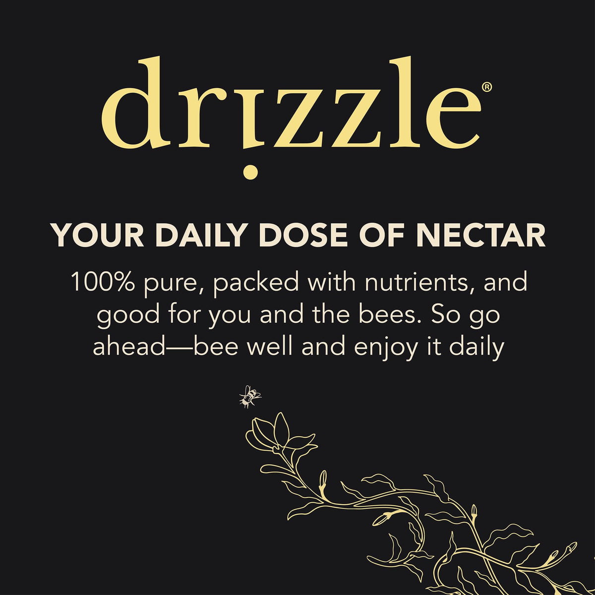 Drizzle Kosher-certified honey badge indicates quality