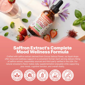 Drops Of Nature saffron drops brand prominence with strawberry scent.