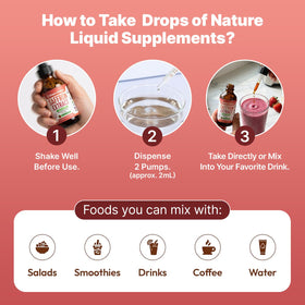 Drops Of Nature saffron drops measuring pump for precise daily servings.
